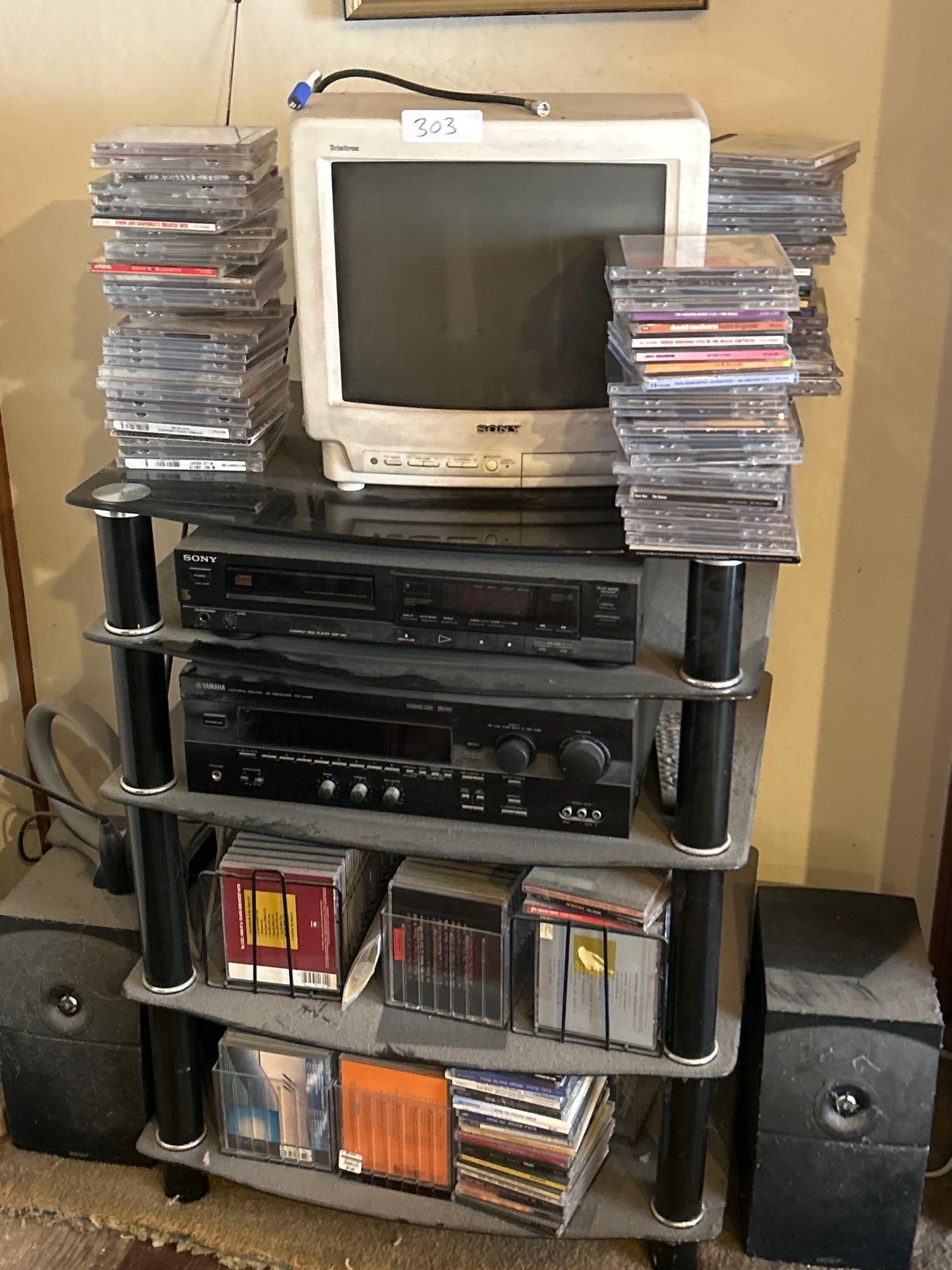 Stereo Equipment, Cds, Triton Television: Stereo equipment, CDs, Triton television.