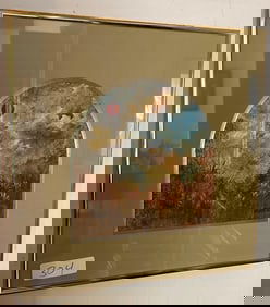 Mixed Media Framed Artwork With Red Balloon