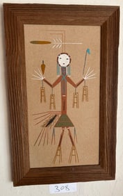 Navajo Sand Painting, Signed J