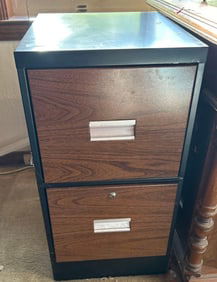 Two Drawer Metal Filing Cabinet