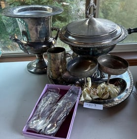 Grouping Of Silver Plate Tableware