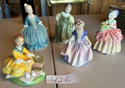 Five Royal Doulton Porcelain Figures