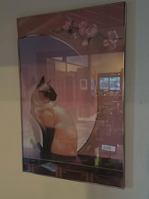 Framed Siamese Cat Art