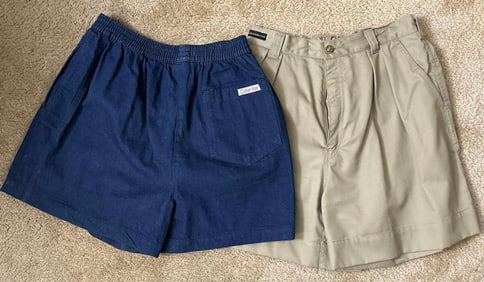 Two Pairs Vintage High Waisted Shorts, Calvin Klein And Liz Claiborne