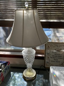 Brass Mounted Crystal Table Lamp
