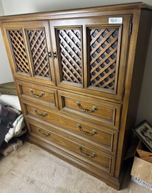 Five Piece Mid Century Drexel Walnut Bedroom Set