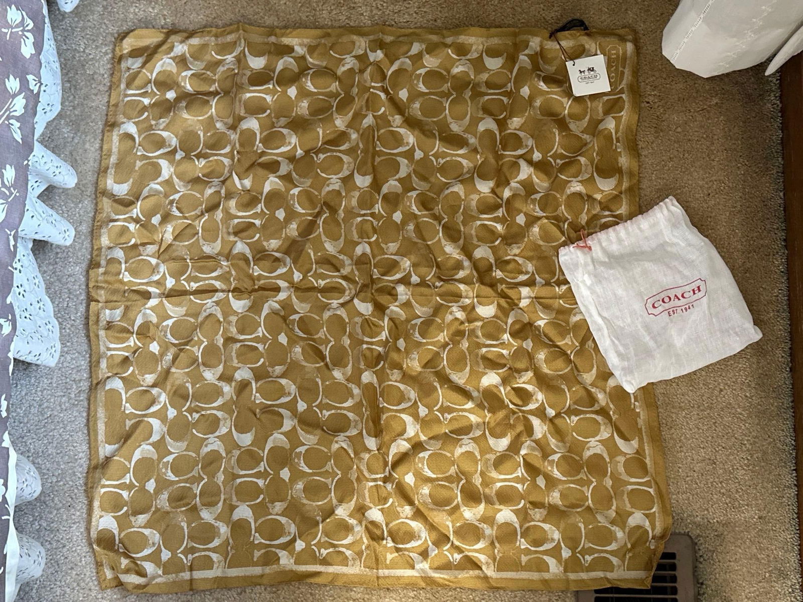 Coach Silk Scarf, New With Tags (1 of 1)