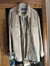 Van Heusen Men'S Leather Jacket Size Xxl