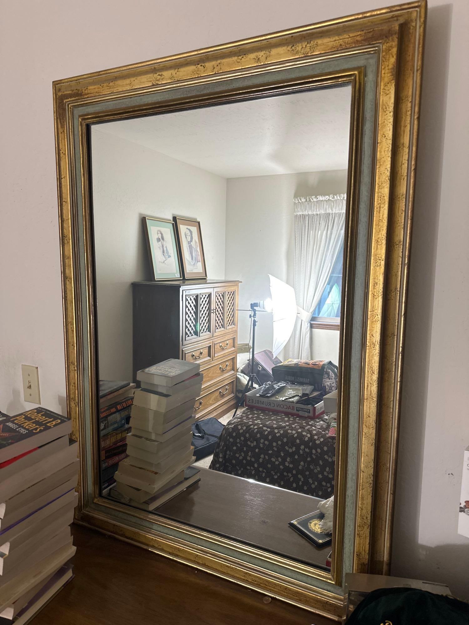 Large Vintage Gilt Wall Mirror (1 of 2)