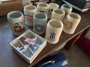 Beer Steins & Schnapps Glasses