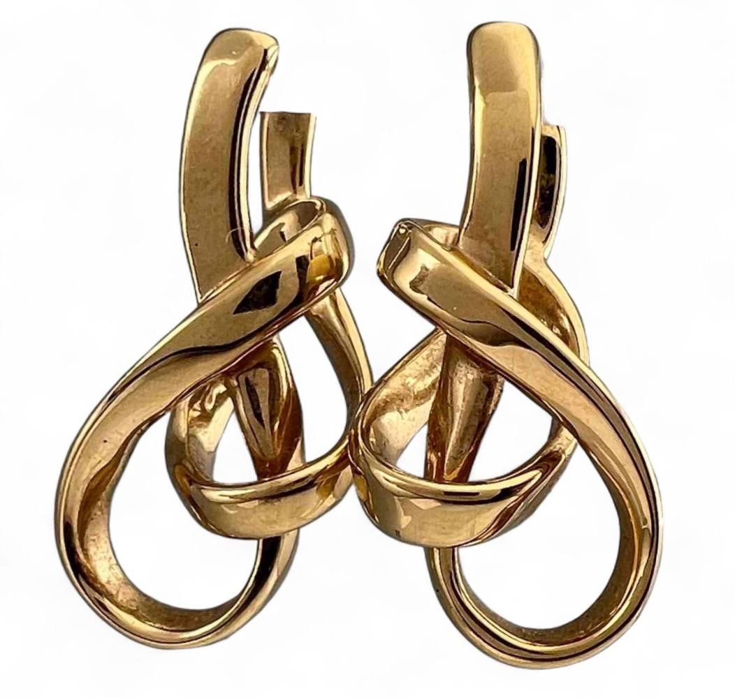 14K Modernist Knot Earrings (1 of 3)