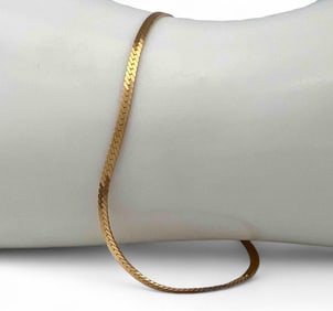 14K Italian Herringbone Chain Bracelet