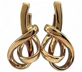 14K Yellow Gold Knot Earrings
