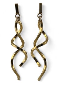 14K Twisted Ribbon Earrings
