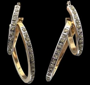 14K Double Hoop Earrings