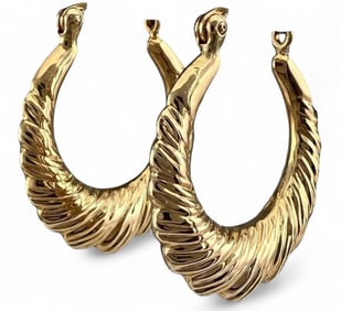 14K Gold Hoop Earrings