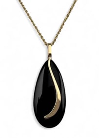 14K Black Onyx Necklace
