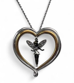 Sterling Silver Disney Tinker Bell "Believe" Necklace