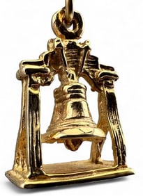 14K Gold Liberty Bell Charm