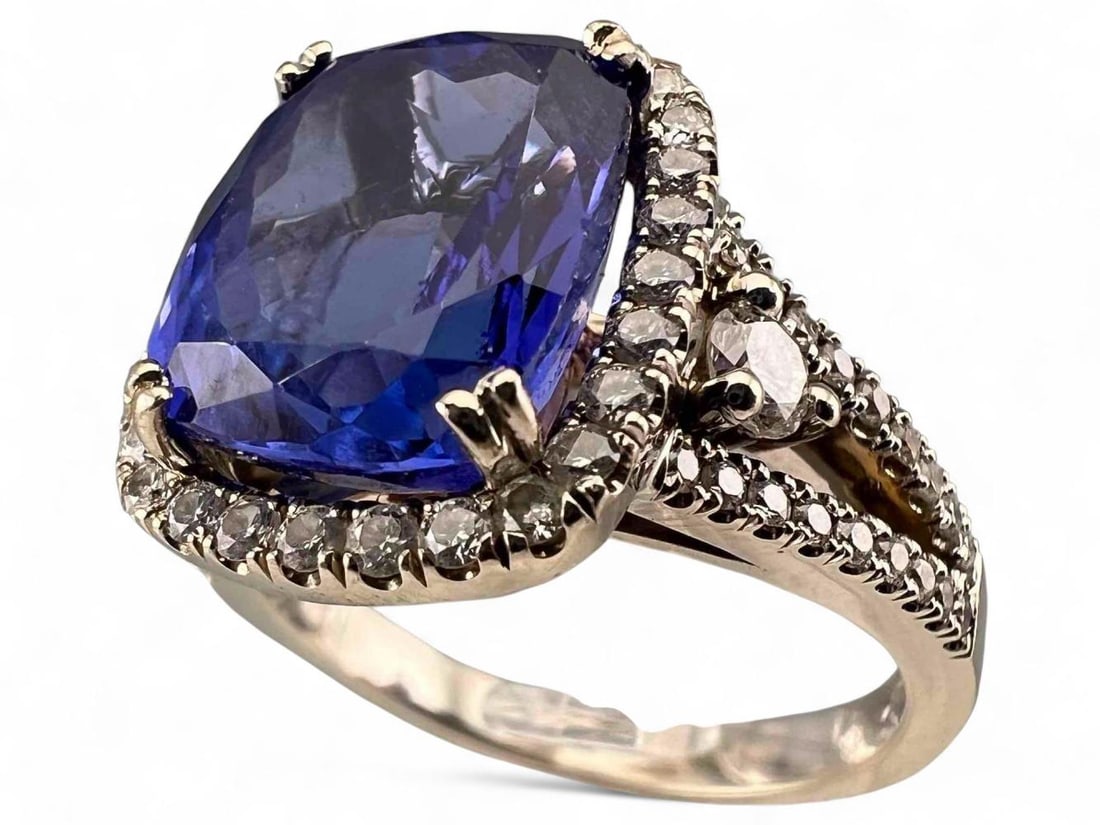 14K White Gold Diamond Tanzanite Ring (1 of 5)