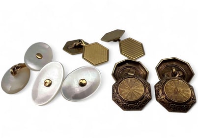 Three Pair of Antique Cufflinks