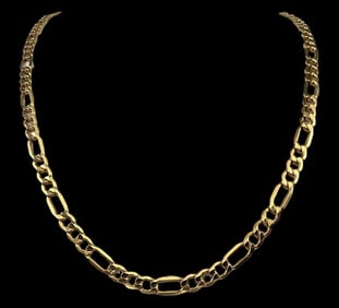 Italian 14K Yellow Gold Figaro Chain