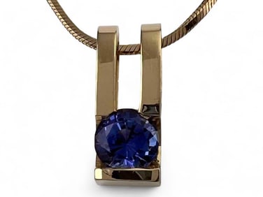 14K Tanzanite Slider Necklace