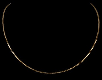 18K Yellow Gold Box Chain