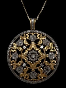 14K Yellow & White Gold Necklace