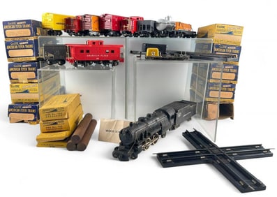 American Flyer S Gauge Train Set & Accessories With Boxes
