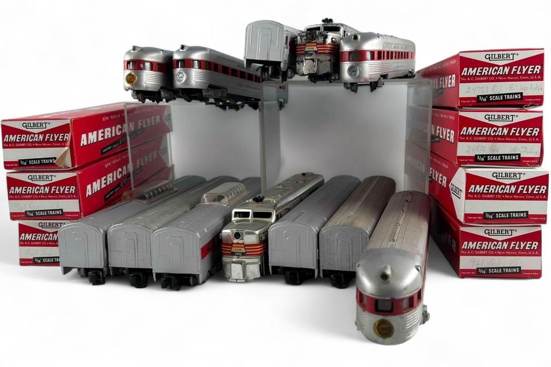 American Flyer S Gauge Silver Streak Locomotives & Passenger Cars: American Flyer S Gauge Silver Streak Locomotives & Passenger Cars No. 960, No. 962, No. 961, No. 963, No. 24773, No. 24833, No. 24833.