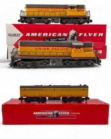 Two American Flyer S Gauge Union Pacific No. 372 GP-7 Diesel Locomotives