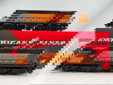 American Flyer S Gauge Texas & Pacific No. 374 & 375 GP-7 Diesel Locomotives