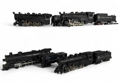 Four American Flyer S Gauge Locomotive & Tenders
