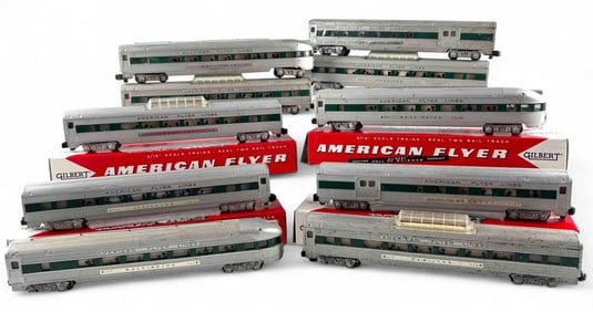 American Flyer S Gauge Passenger Train Cars No. 960, No. 961, No. 962 & No. 963