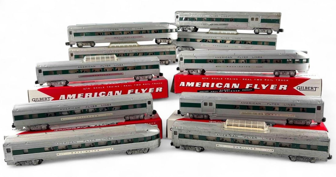 American Flyer S Gauge Passenger Train Cars No. 960, No. 961, No. 962 & No. 963 (1 of 14)