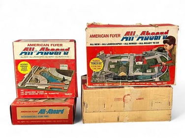 American Flyer All Aboard Interchangeable Scenic Panels With Boxes