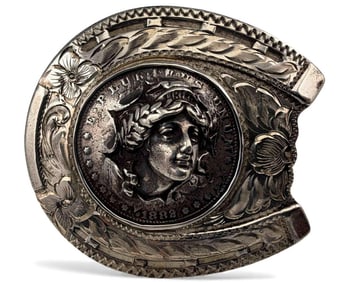 Diablo Morgan Dollar Sterling Silver Horseshoe Belt Buckle