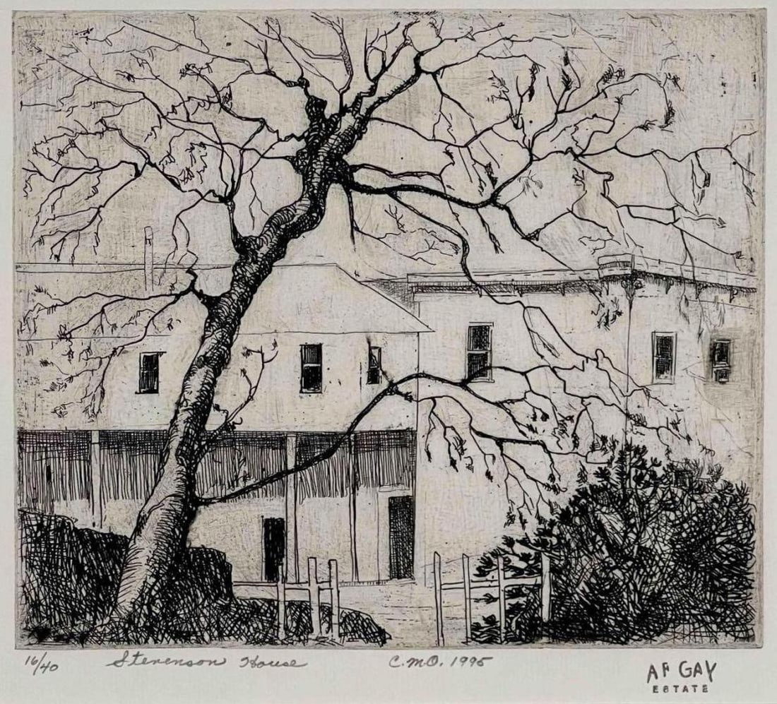 August Francois Gay (French-American, 1890-1948), R.L. Stevenson House, Etching (1 of 18)
