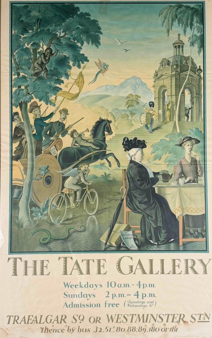 Rex Whistler (British, 1905-1944), The Tate Gallery, London Underground Poster (1 of 17)