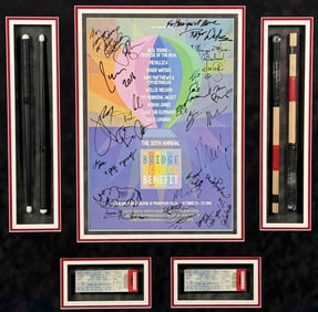 30th Annual Bridge School Benefit Poster, Signed, Featuring Neil Young, Roger Waters, Dave Matthews