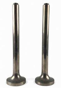 Pair Of Italian Mid Century Modern Pewter Candlesticks