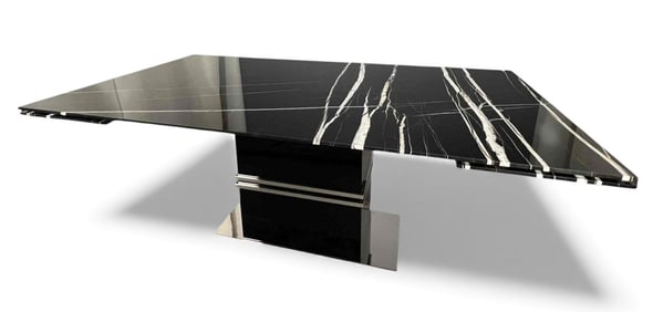 Modernist Marble Topped Dining Table