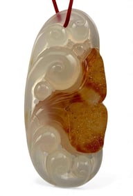 Chinese Carved Agate Pendant