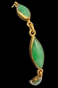 24K Apple Green Jade Bracelet