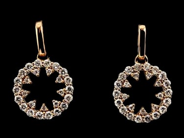 Crivelli 18K Rose Gold Diamond Earrings