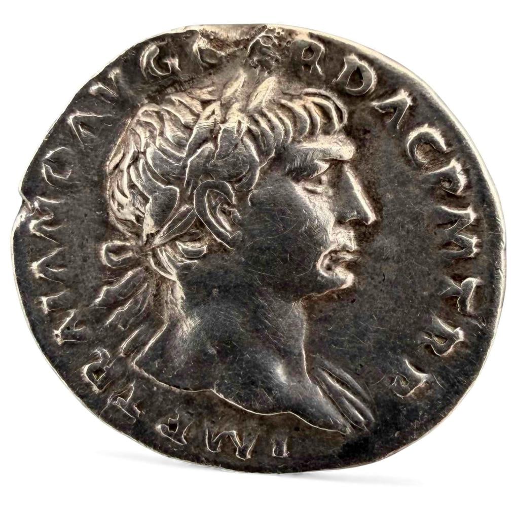 Trajan (AD 98-117). AR Denarius Coin, Rome, AD 112-114 (1 of 6)
