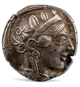 Athenian Owl Greek Silver Tetradrachm Coin