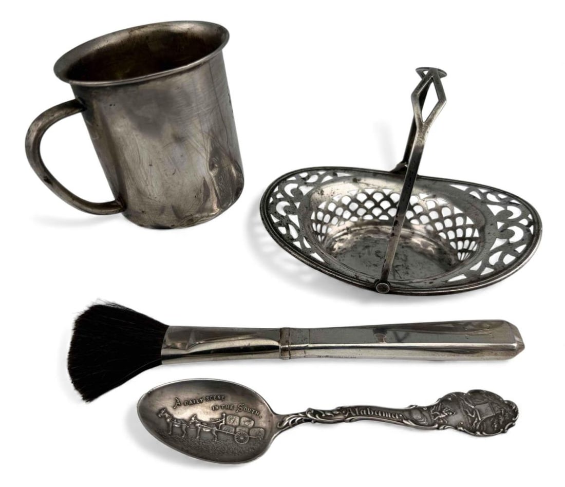 Grouping Of Sterling Silver Tableware & Vanity Pieces (1 of 15)