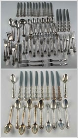 Gorham "Rondo" Sterling Silver Flatware Service For Twelve